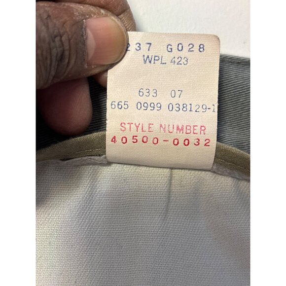 Dockers Khaki Mens Gray Pleated Dress Pants 38W x 31L Cotton Blend Classic Fit - Picture 12 of 14